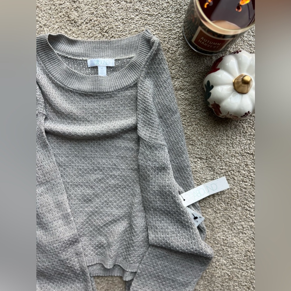 Abound Womens Gray Knit Pull Over Sweater